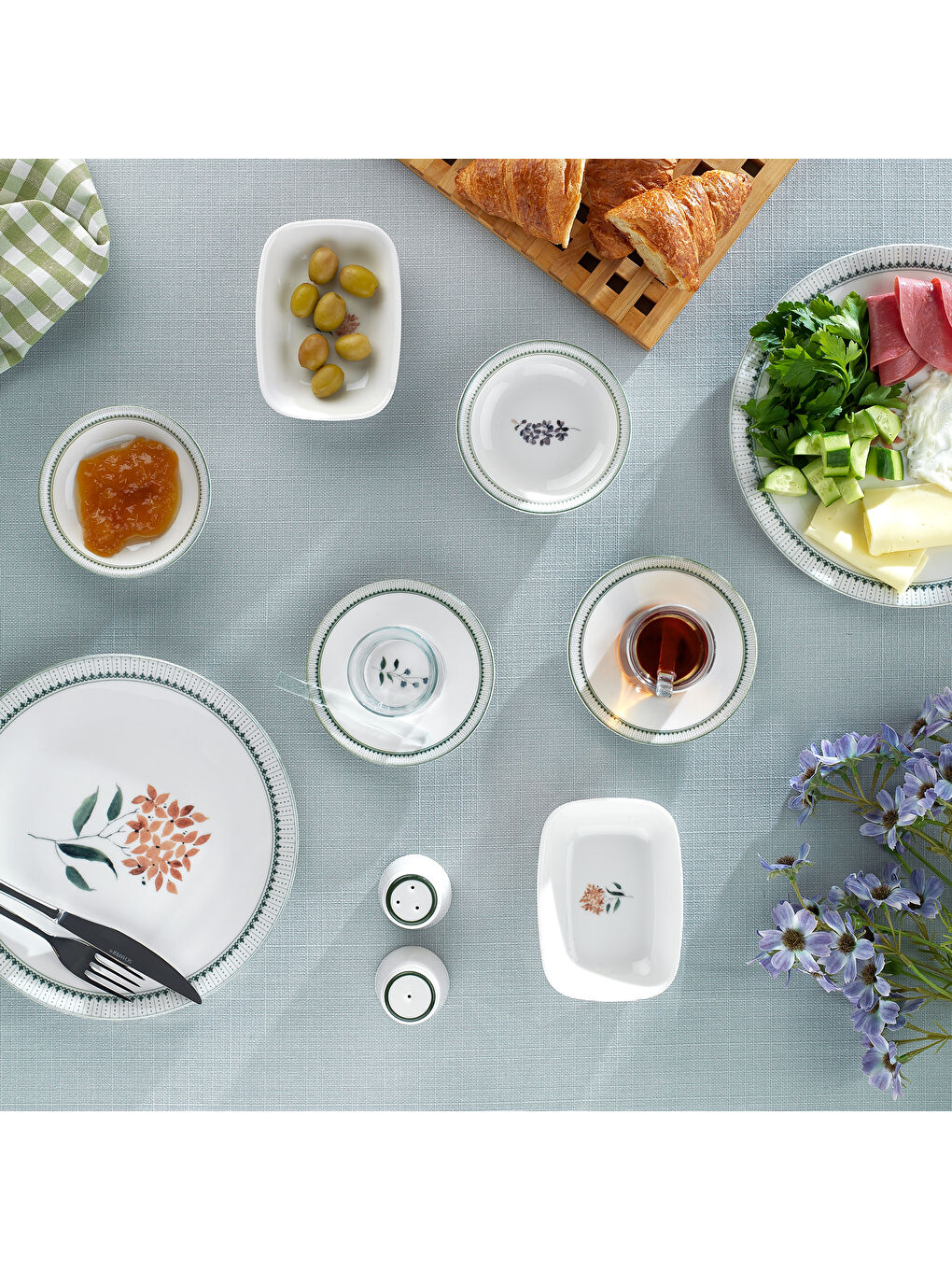 Suzzy Kahvaltı Takımı 32 Parça-Yeşil-1