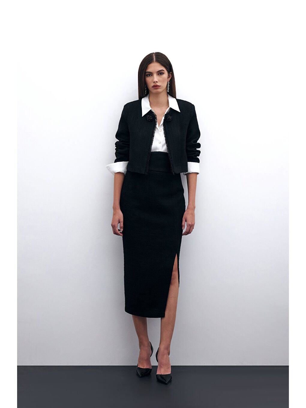 Tüvit Kalem Etek - Siyah