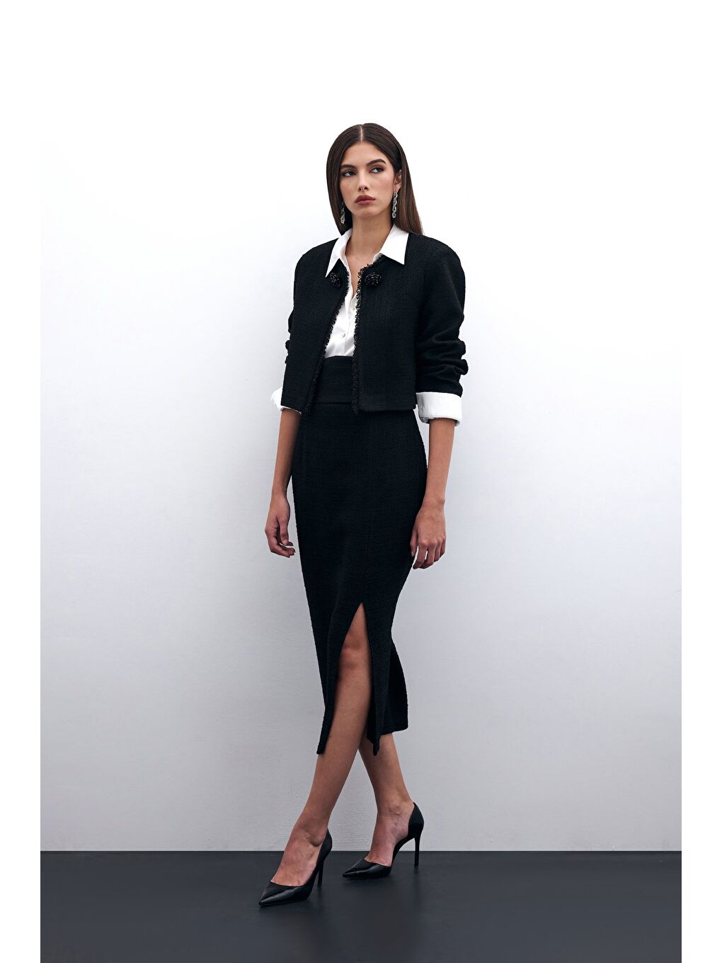 Tüvit Kalem Etek - Siyah-1