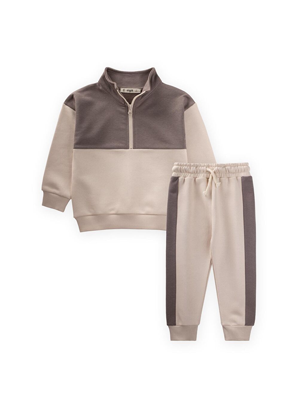 Sweatshirt Takım 2-10 Yaş Bej