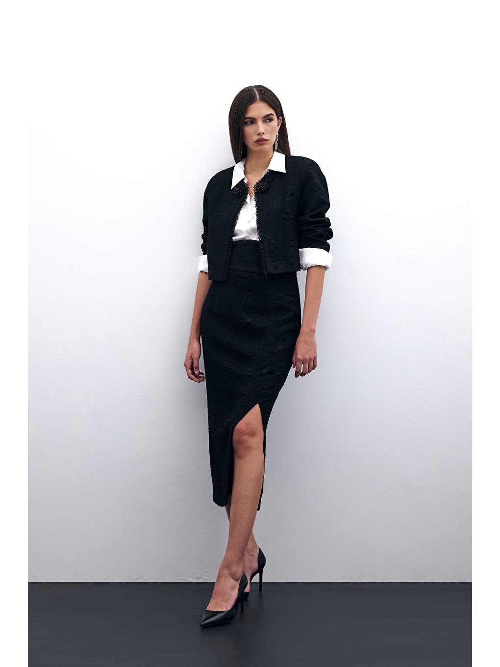 Tüvit Kalem Etek - Siyah-2