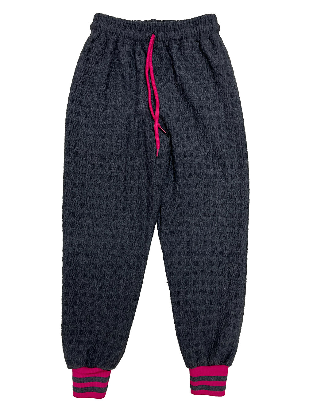 Fuşya Kız Çocuk Papatya Nakışlı Ribana Detaylı 3 İplik Alt- Üst Takım 12322-2