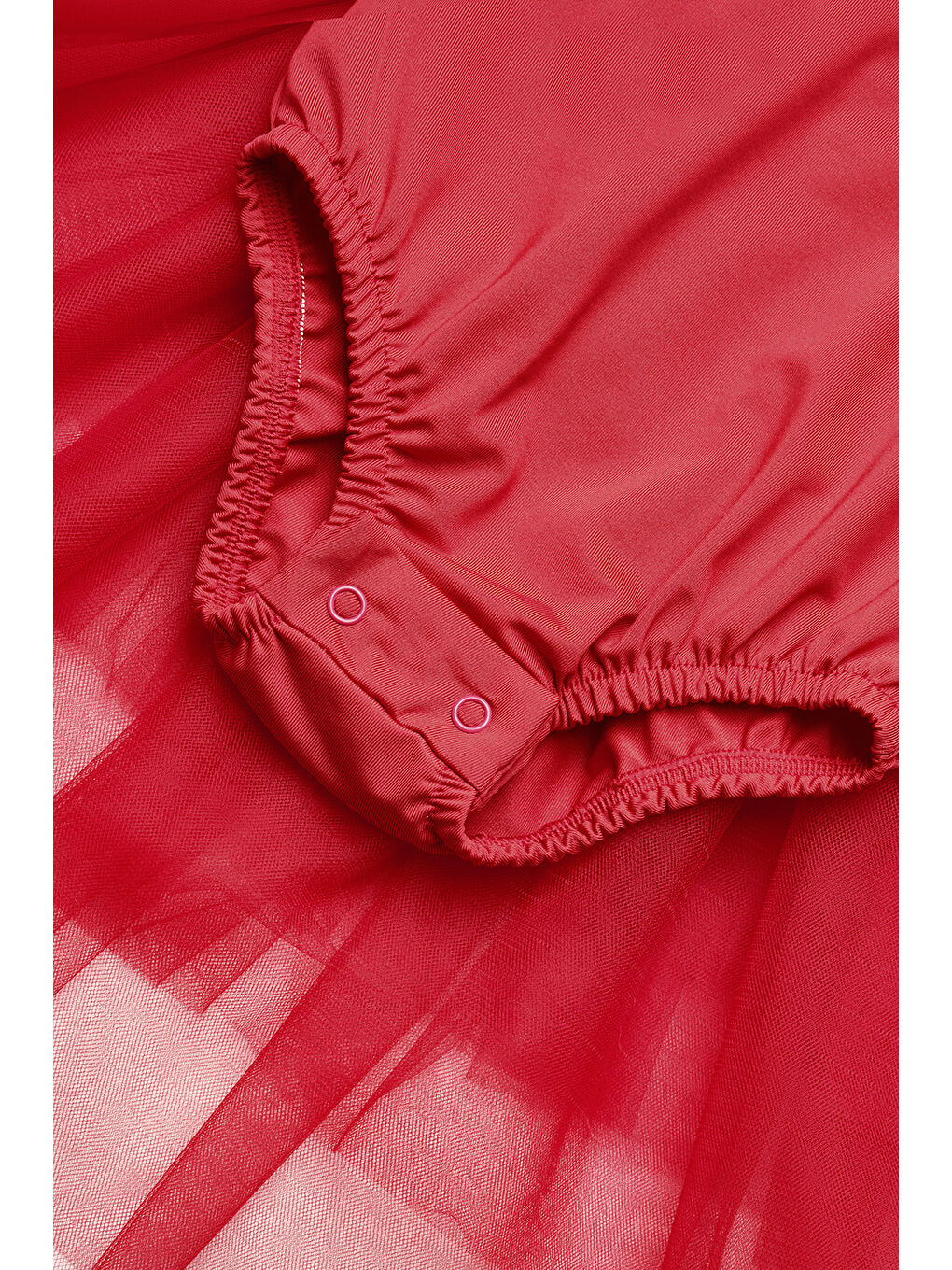 Kırmızı Tül Etekli Kız Bebek Balerin Elbise - Ines-2