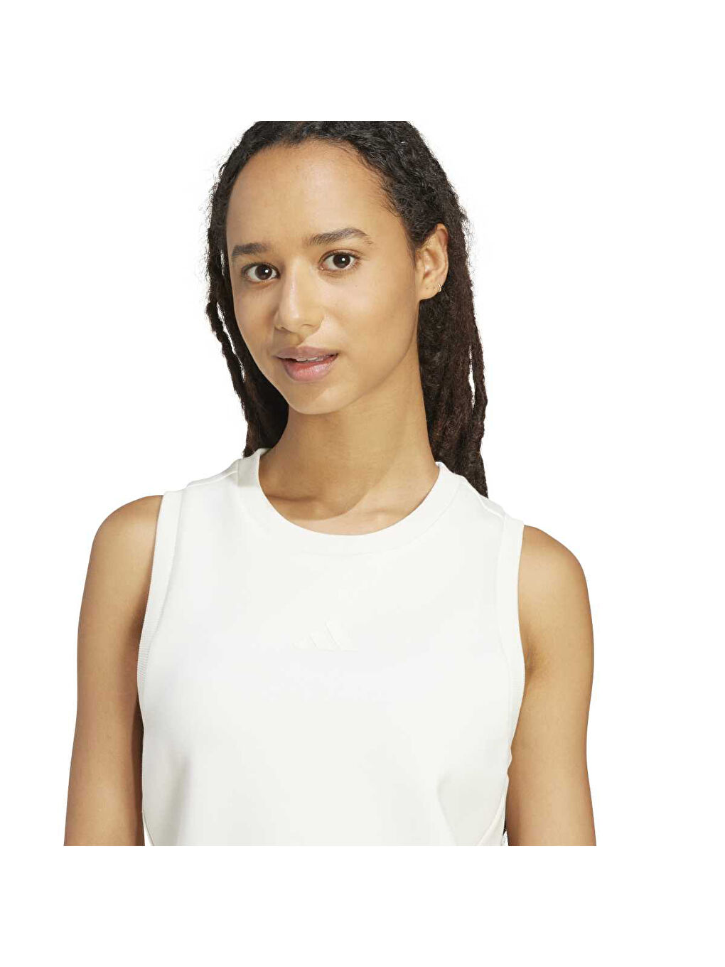 Soft Lux Kadın Beyaz Yuvarlak Yaka Atlet-1