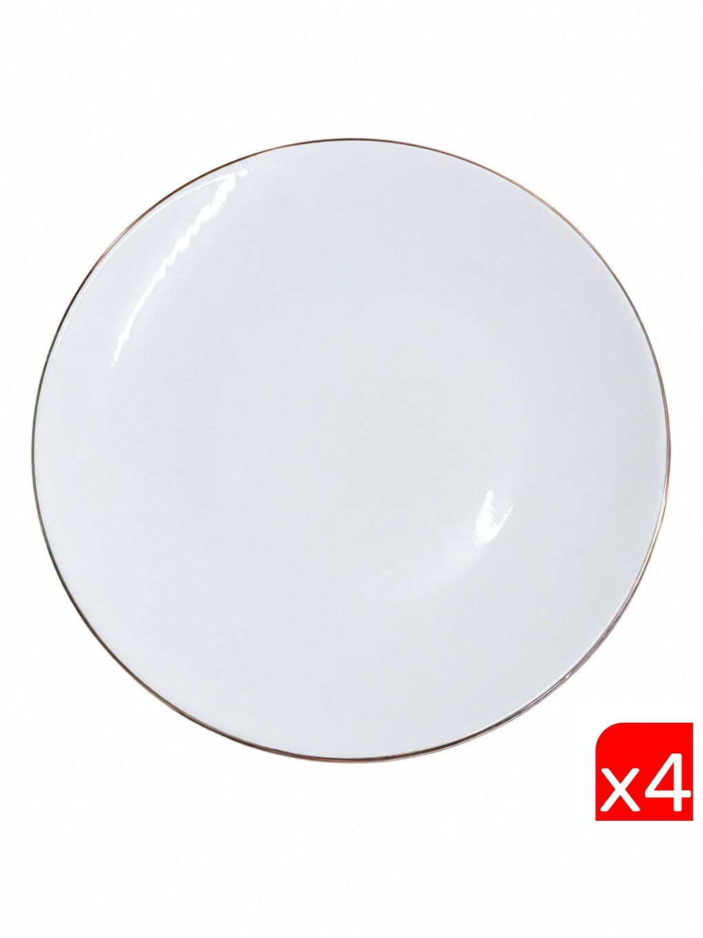 Karışık Porselen Chic Altın Yaldızlı Pasta Tabağı 20,50cm 4 Lü