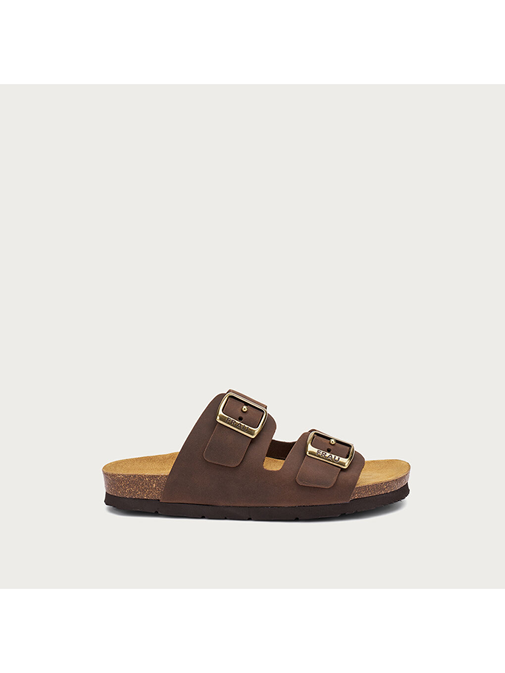 Kahverengi Kadın Terlik 58R8 OILED NUBUCK DOUBLE-STRAP SLIDERS