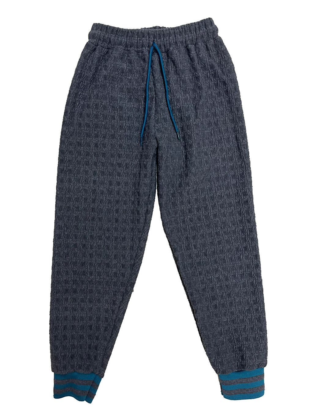 Petrol Kız Çocuk Papatya Nakışlı Ribana Detaylı 3 İplik Alt- Üst Takım 12322-2