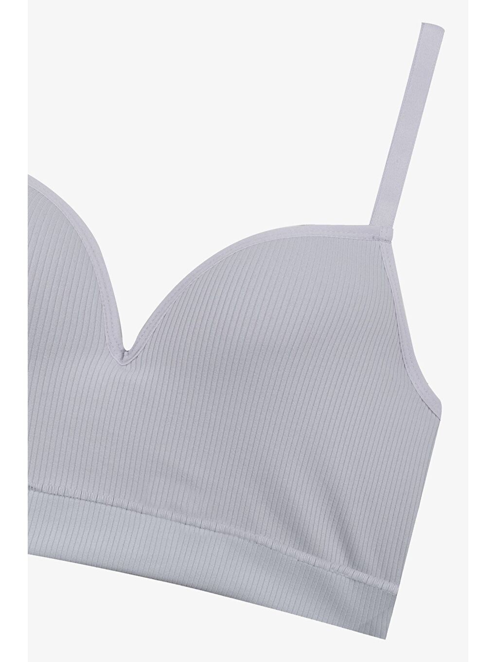 Gri Kadın Fitilli Yarım Dolgulu Sütyen Takım-2