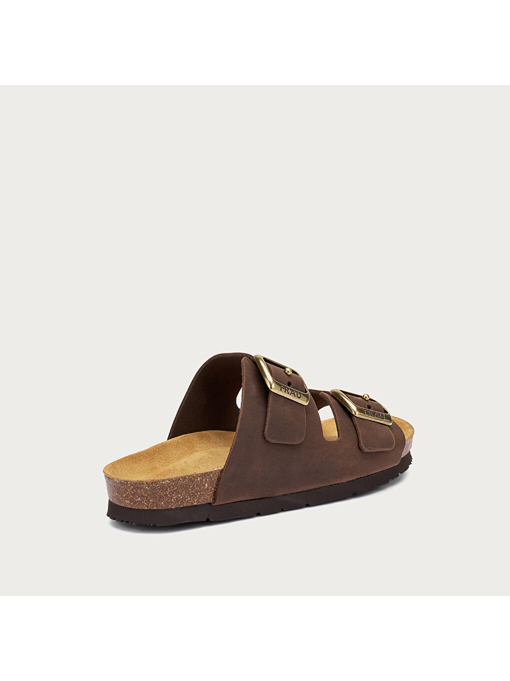 Kahverengi Kadın Terlik 58R8 OILED NUBUCK DOUBLE-STRAP SLIDERS-2