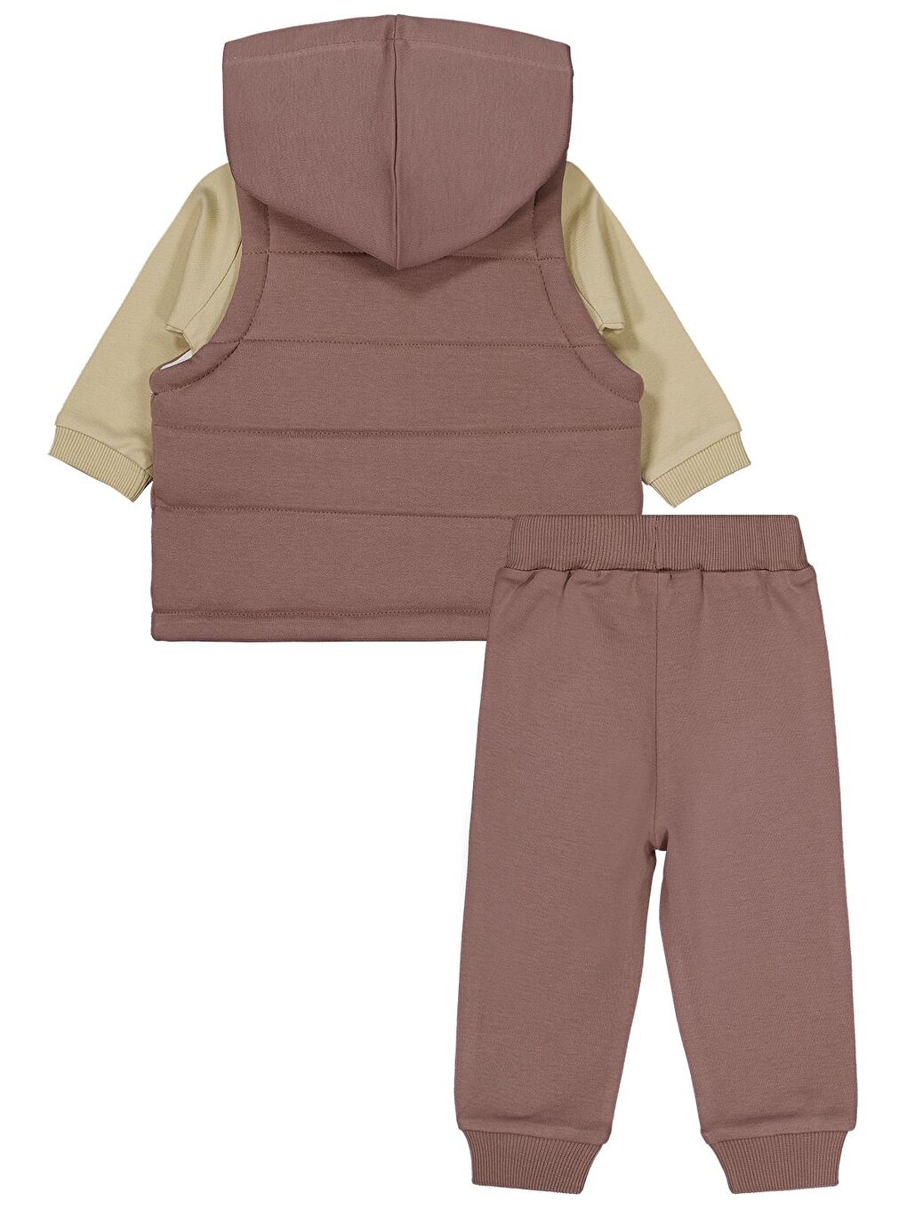 Baby Ayıcık Baskılı 3'lü 6-18 Ay Takım - Kahverengi 12-18 Ay-1