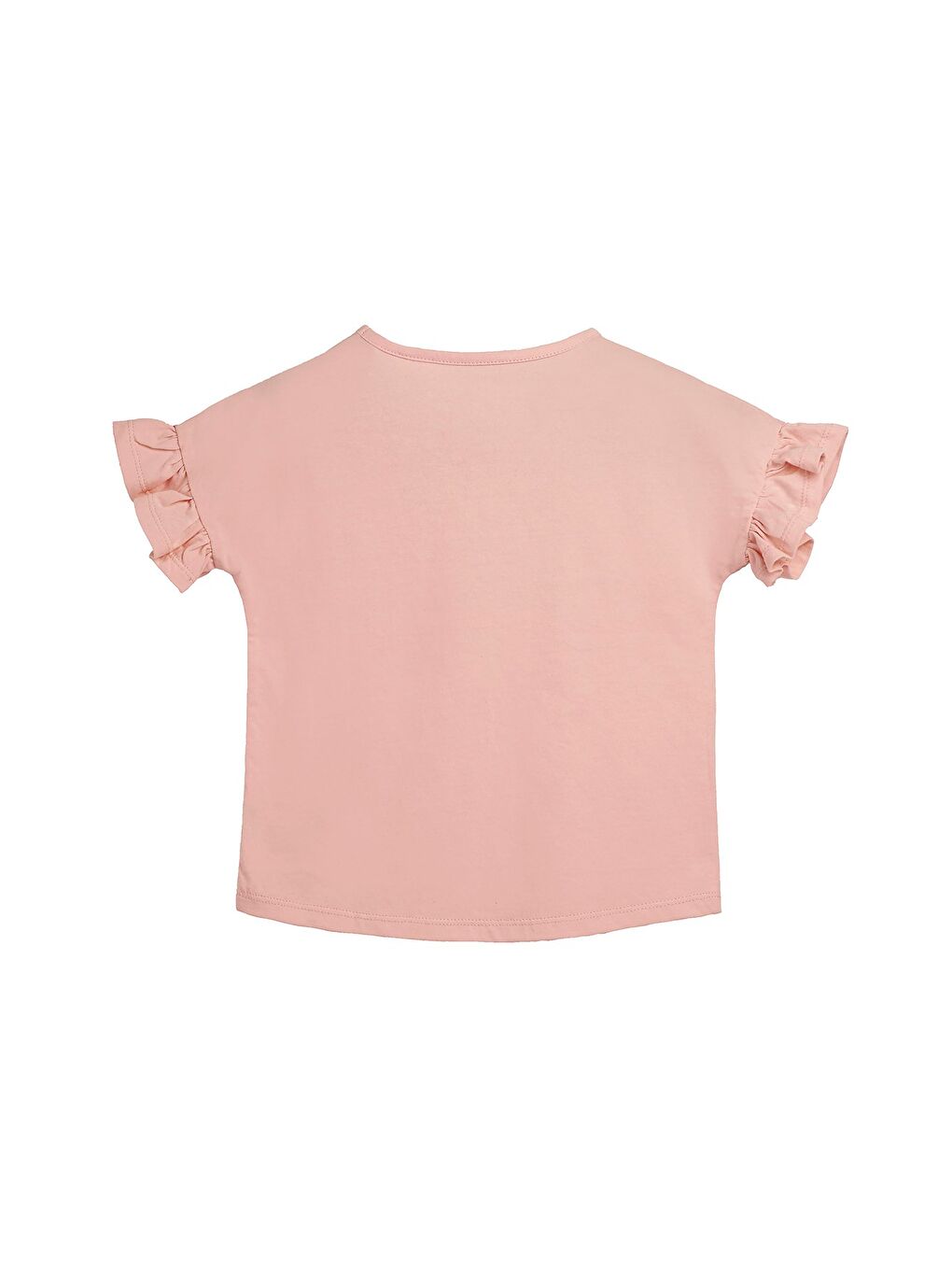 Pixie Pembe Baskılı Kız Çocuk Tişört-1