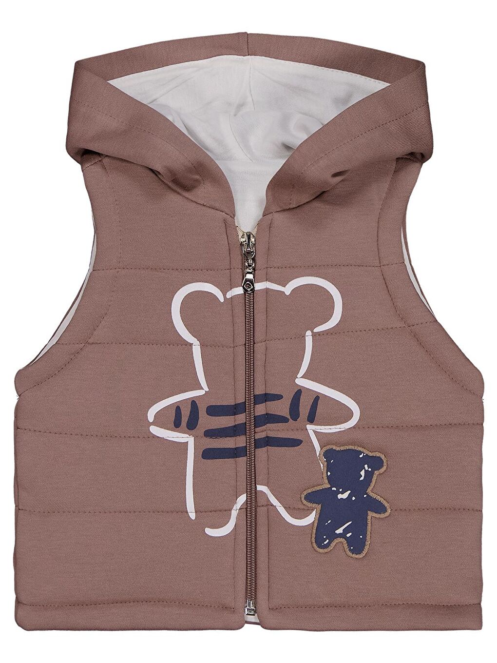 Baby Ayıcık Baskılı 3'lü 6-18 Ay Takım - Kahverengi 12-18 Ay-3