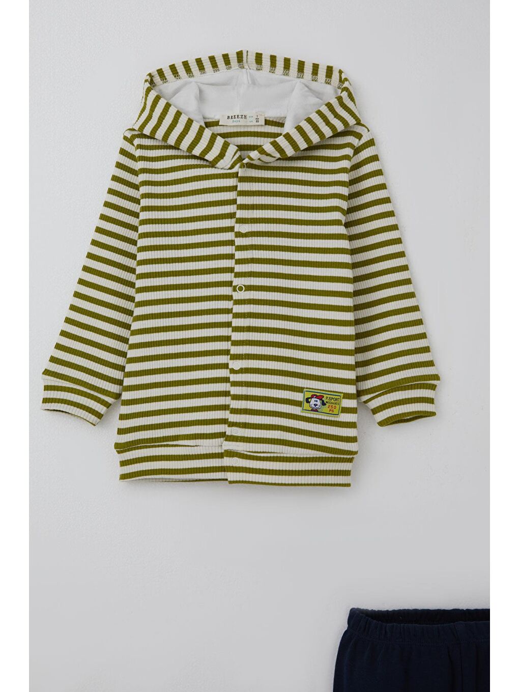 Erkek Bebek Bodyli 3 Lü Takım Sevimli Köpekçik Armalı Yeşil (4 Ay-1 Yaş)-2