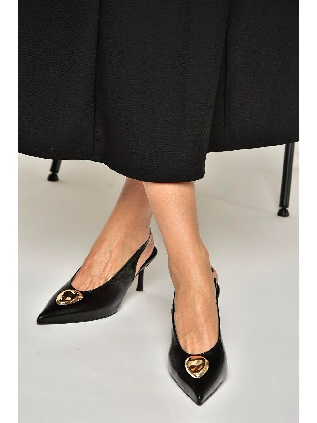 Siyah Kadın Topuklu Ayakkabı Y676020660-3