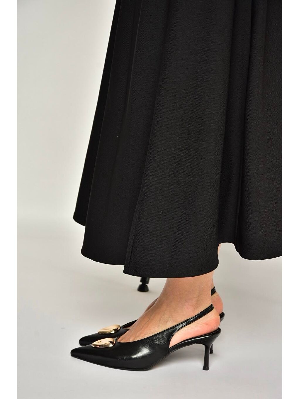 Siyah Kadın Topuklu Ayakkabı Y676020660-4