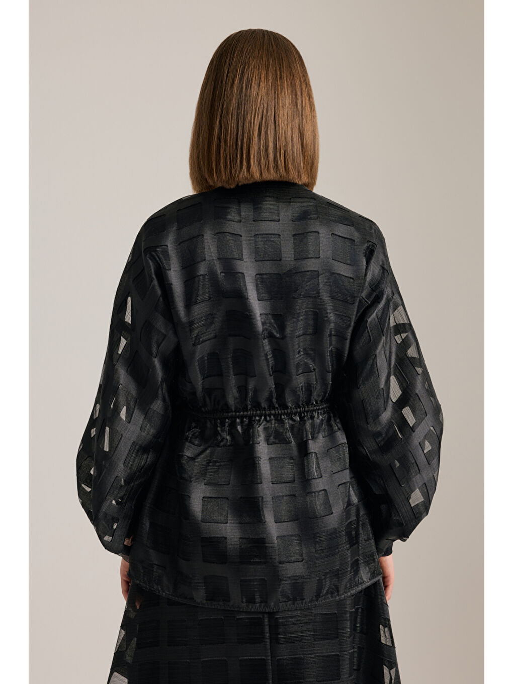 Siyah Organze Ceket-5