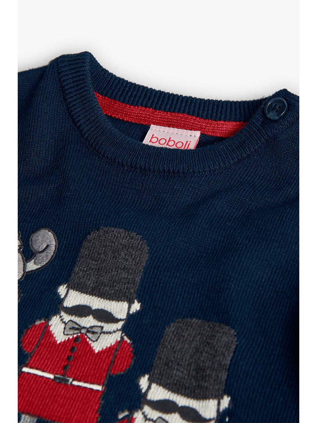 Lacivert Erkek Çocuk Desenli Kazak-2