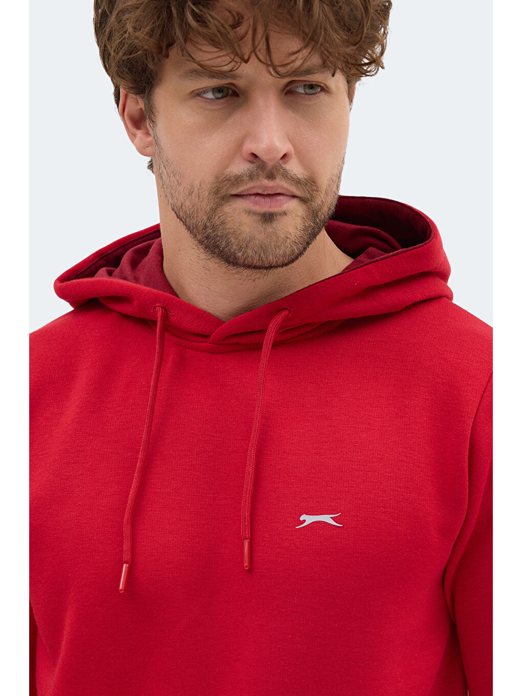 MOONLIGHT I Erkek Kapüşonlu Kırmızı Sweatshırt-1