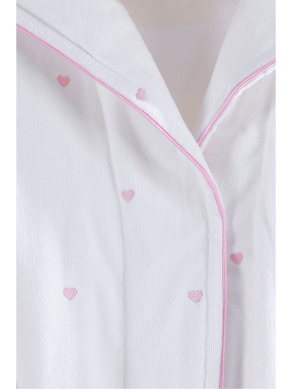 Pembe Love Serisi Kalpli Kapüşonlu (Çocuk Bornozu) - PUDRA - 13-14 YAŞ PUDRA/13-14YAS-2