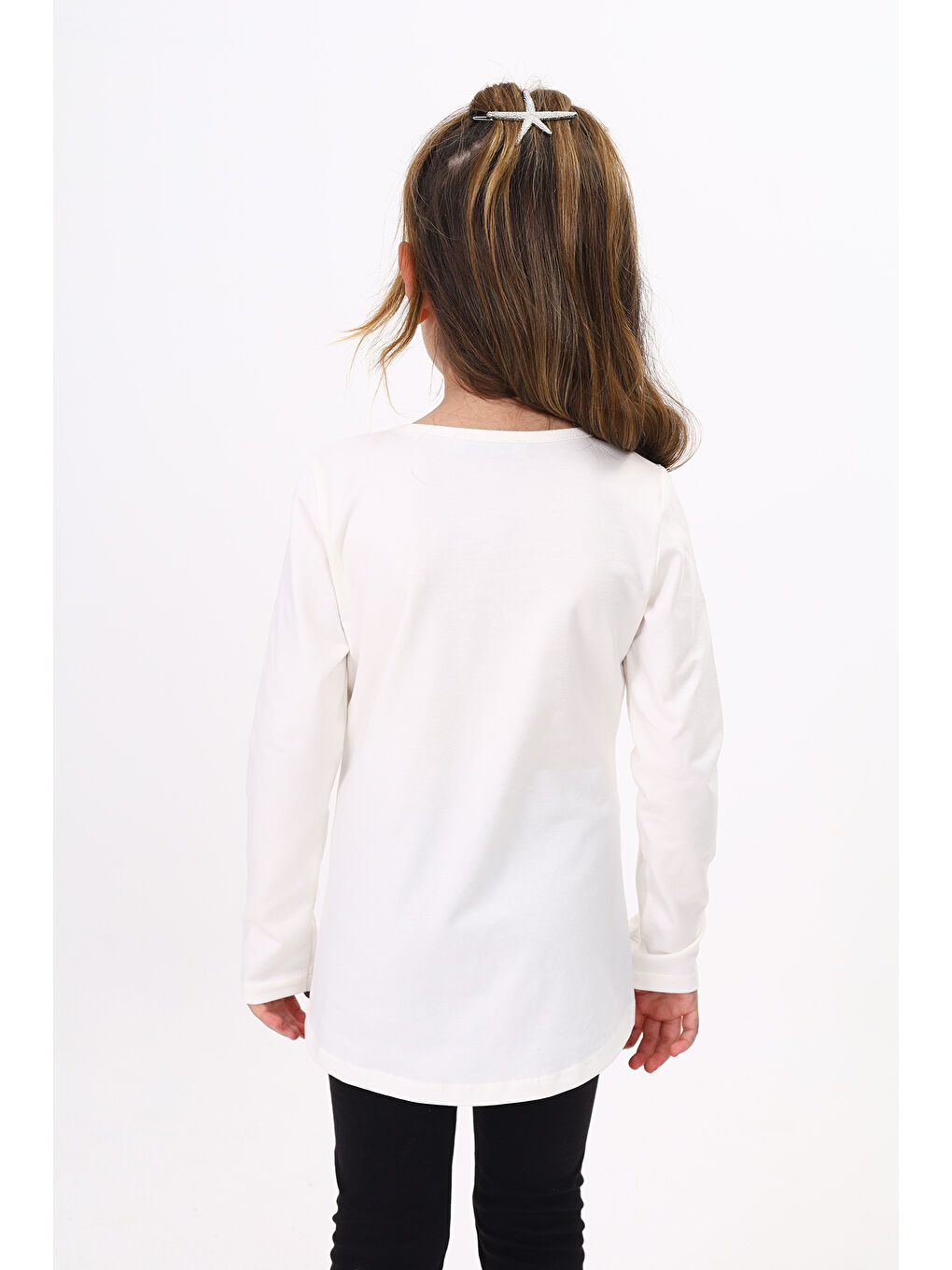 Ekru Kız Çocuk Nutella Baskılı T-Shirt-5