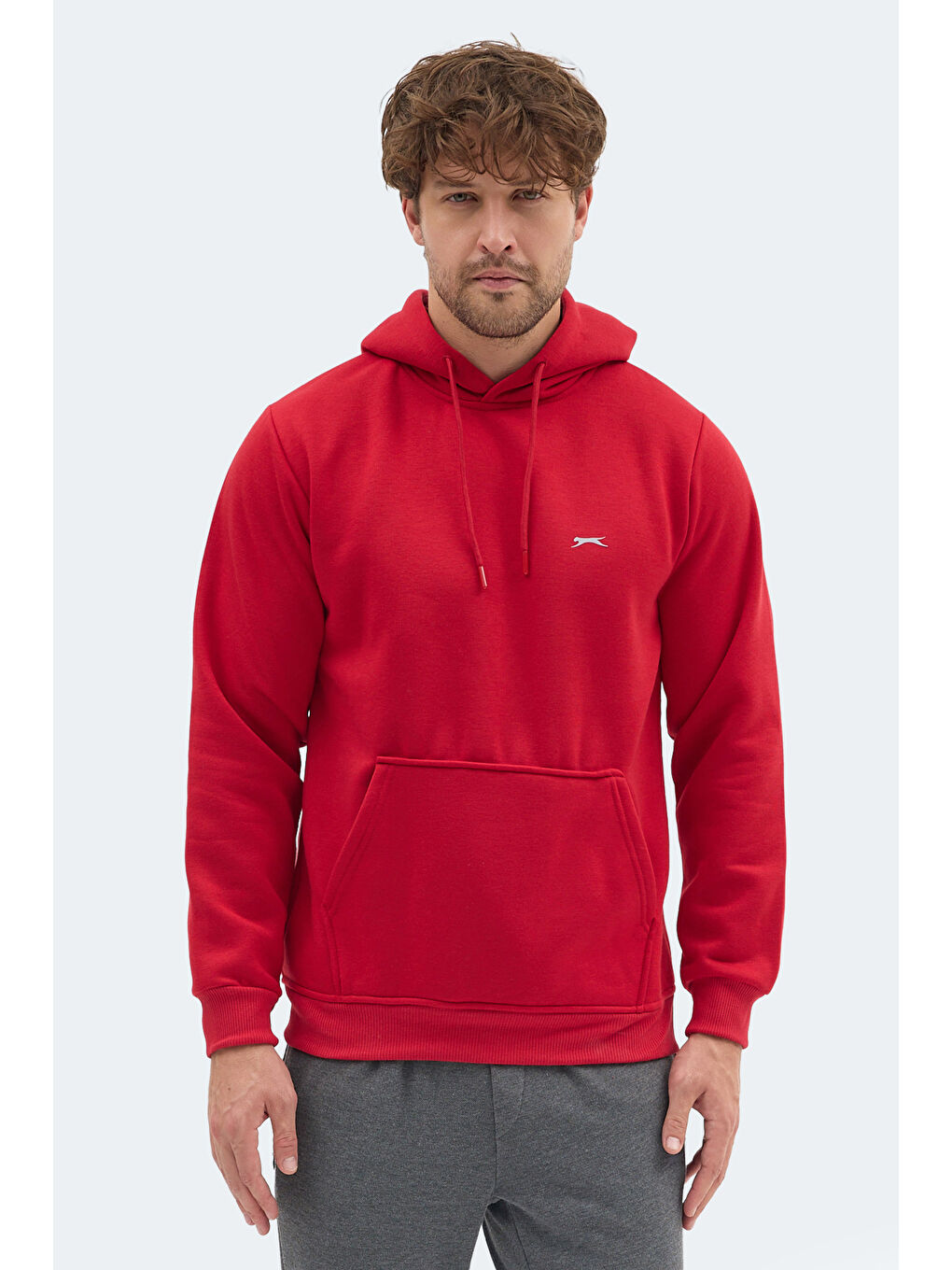 MOONLIGHT I Erkek Kapüşonlu Kırmızı Sweatshırt-3