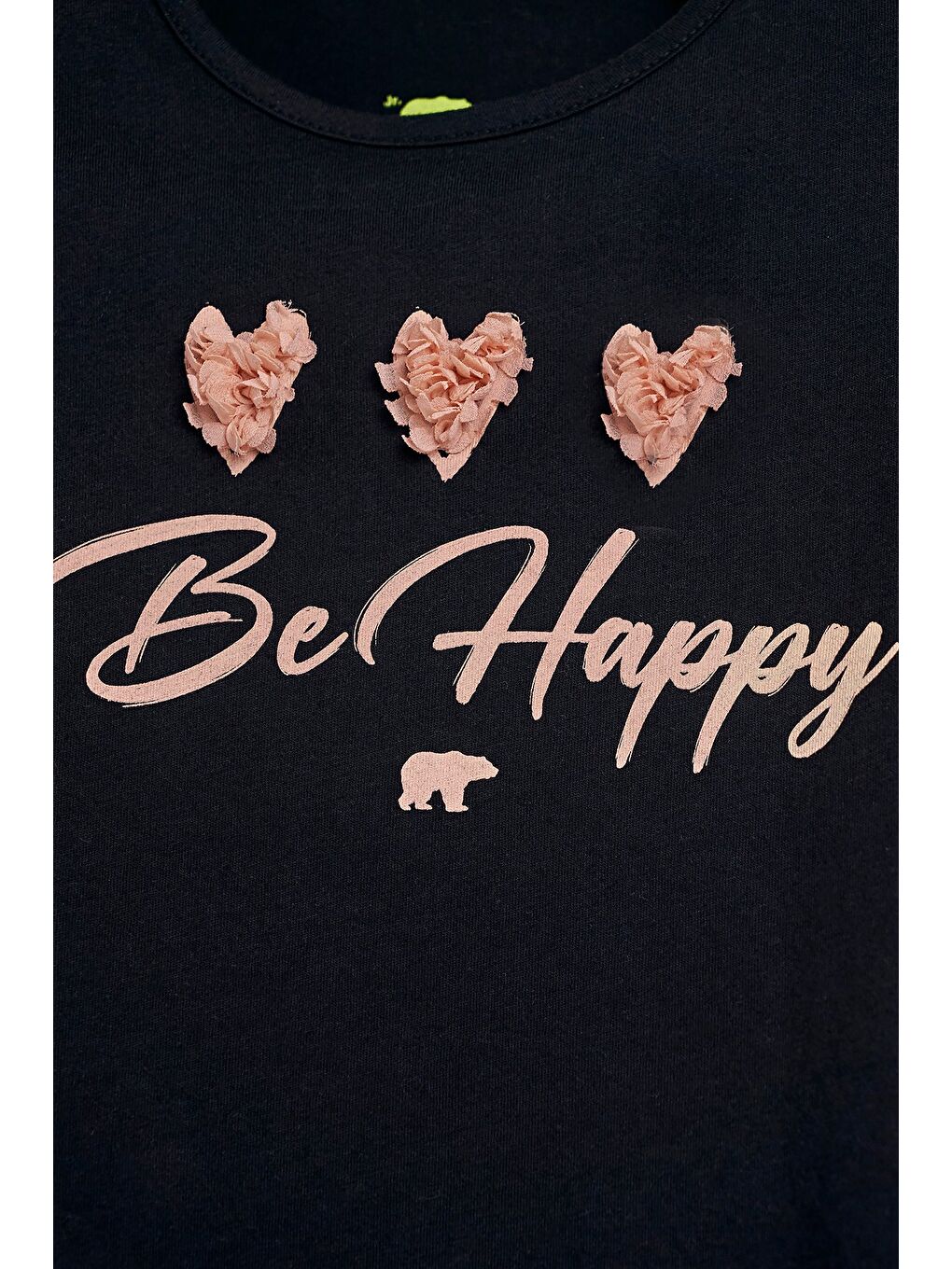 Pixie Siyah Baskılı Kız Çocuk Tişört-1