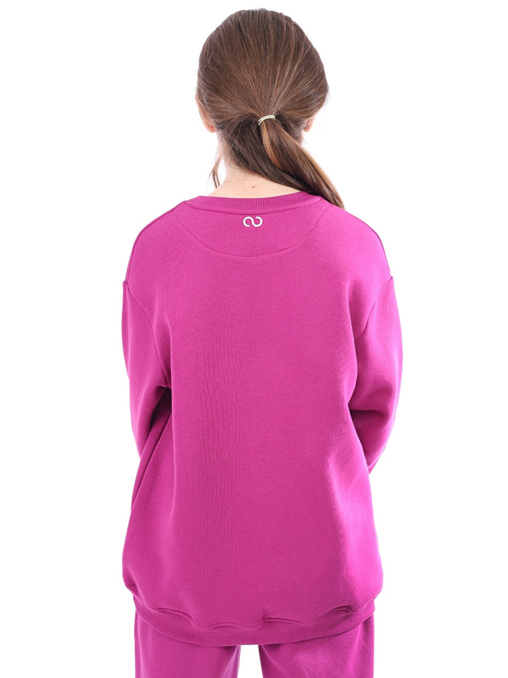 Mürdüm Kız Çocuk Nakışlı Sweatshirt-1