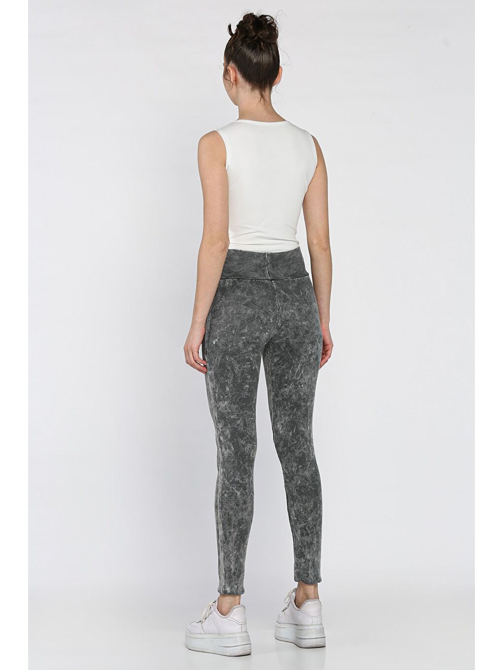 Gri Yıkamalı Kaşkorse Tayt ( M-l-xl Uyumludur)-2