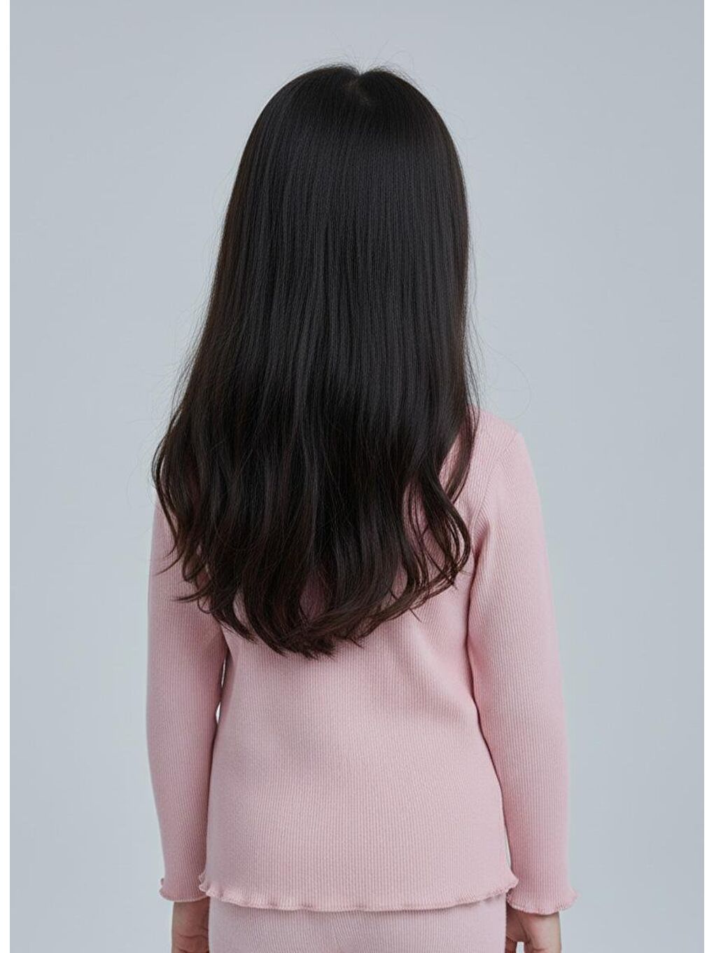 Pembe Kız Çocuk Fitilli %100 Pamuklu Düğmeli Hırka-2