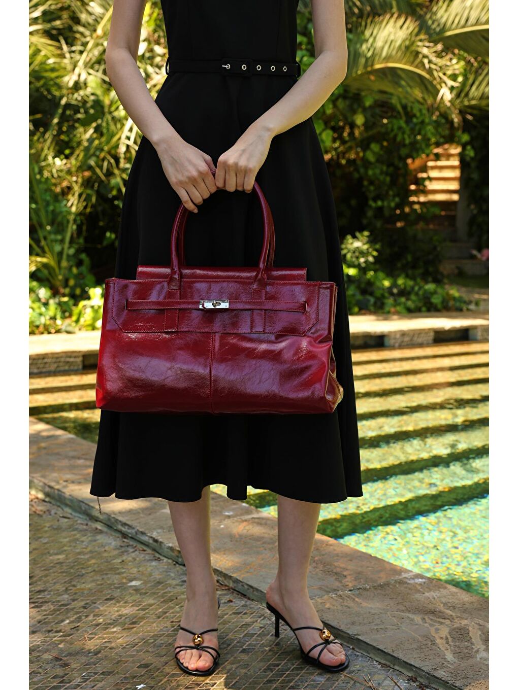 Esperanza Omuz Çantası Bordo-2