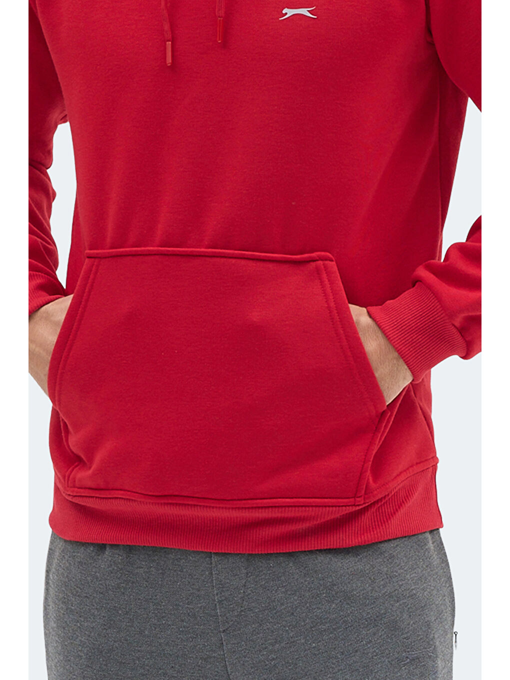 MOONLIGHT I Erkek Kapüşonlu Kırmızı Sweatshırt-5