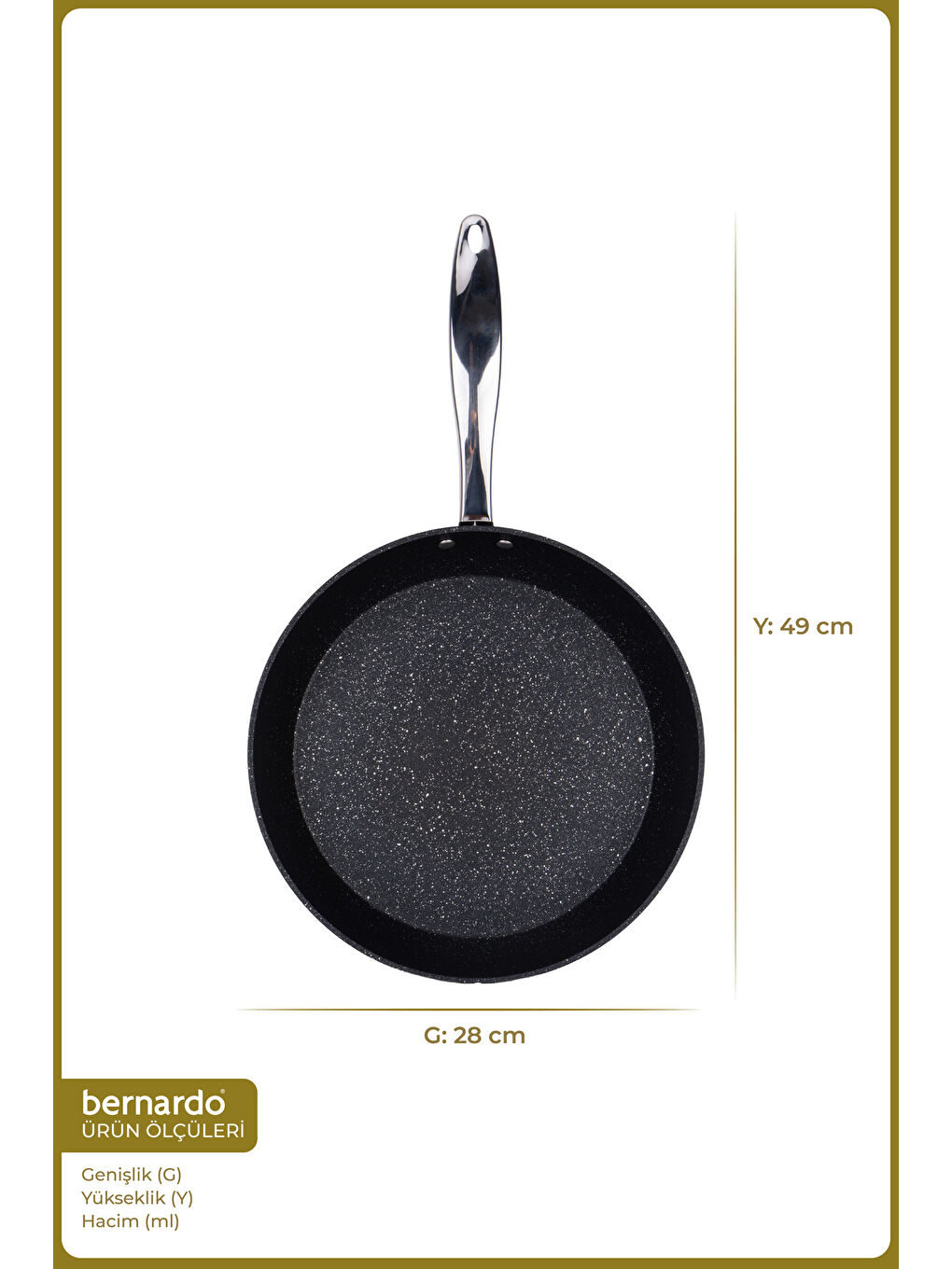 Chef Line Granit Tava Siyah 28cm-1