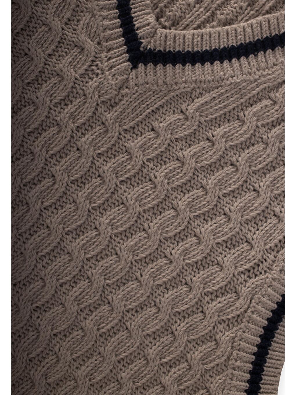 Saş Örgü Triko Süveter 3-9 Yaş Bej-2