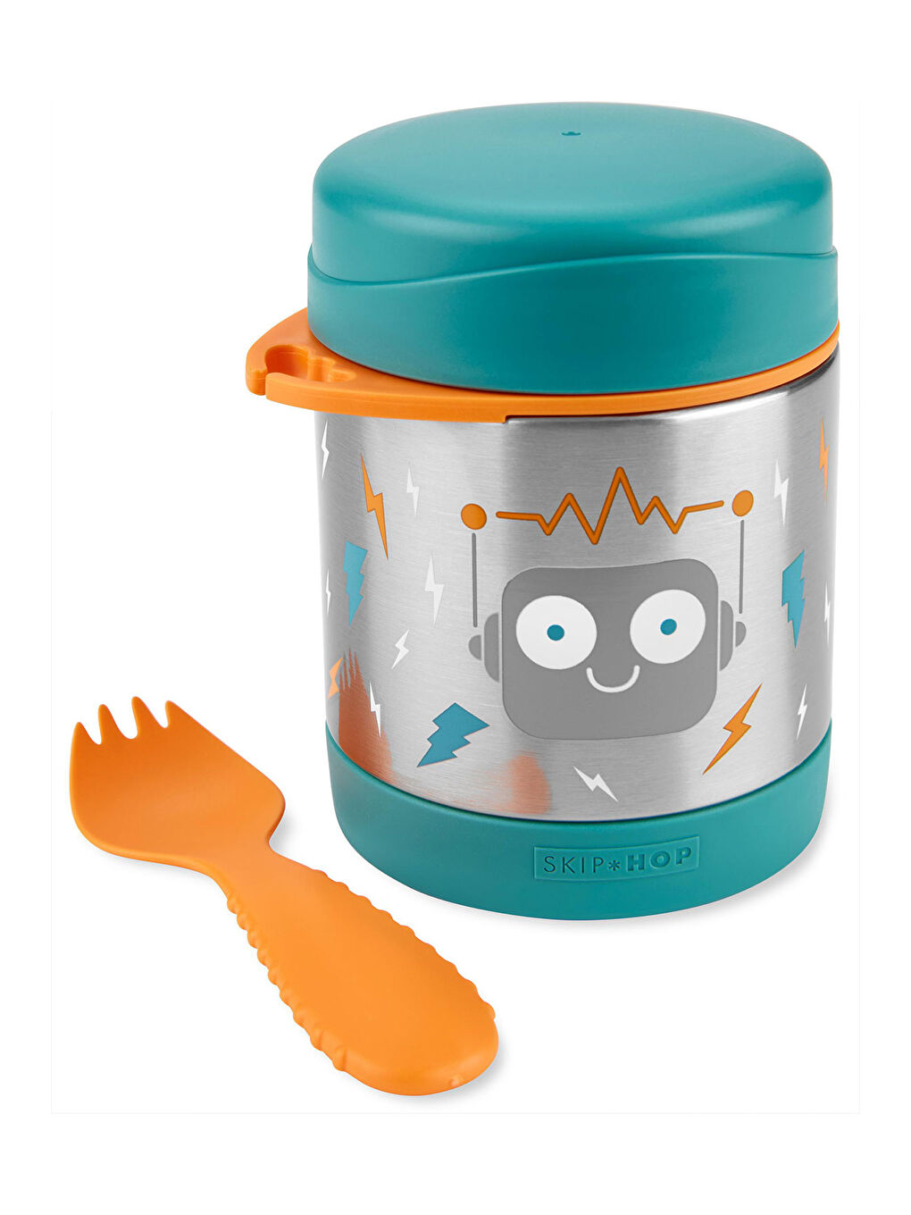 Paslanmaz Çelik Mama Saklama Termosu Seti - Robot-1