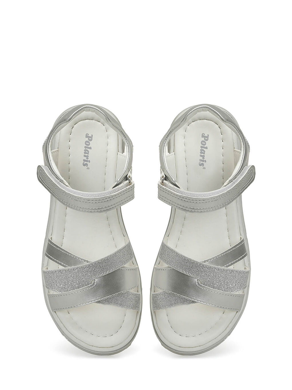 Gri RENTY.F6FX Gümüş Kız Çocuk Sandalet-3