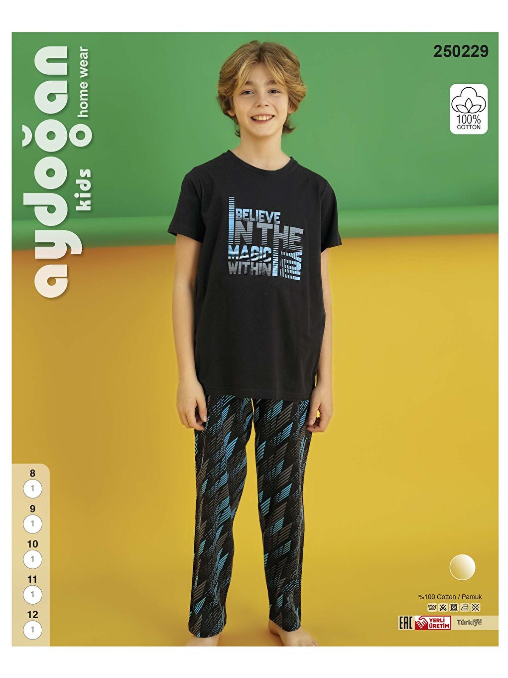 Lacivert Erkek Garson Kısa Kol Pijama Takım-1