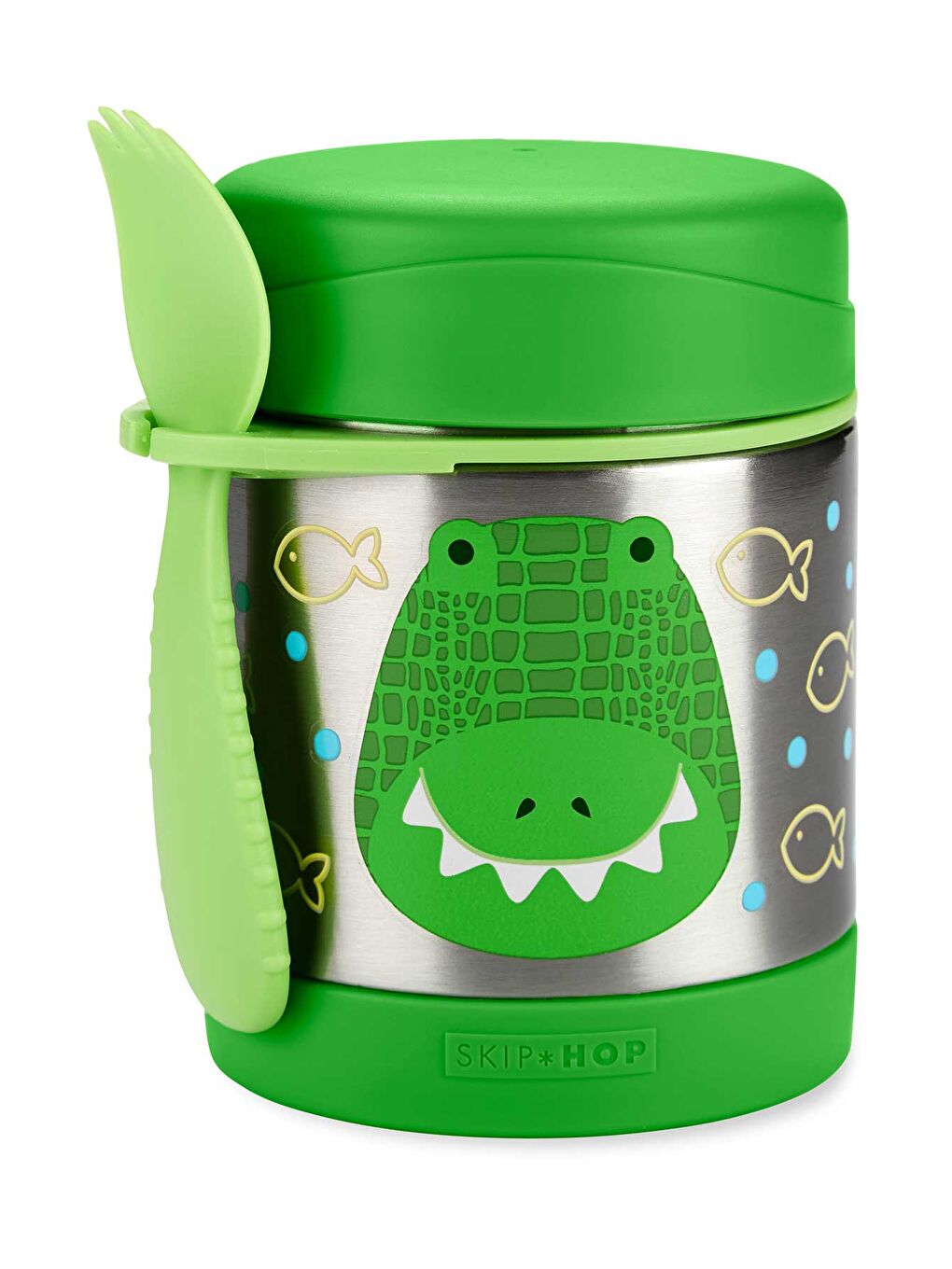 Paslanmaz Çelik Mama Saklama Termosu Seti - Timsah