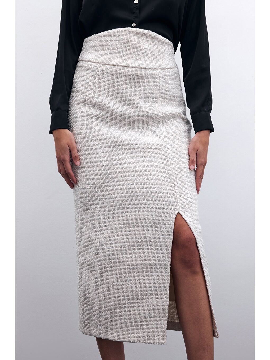 Bej Tüvit Kalem Etek - Taş-4