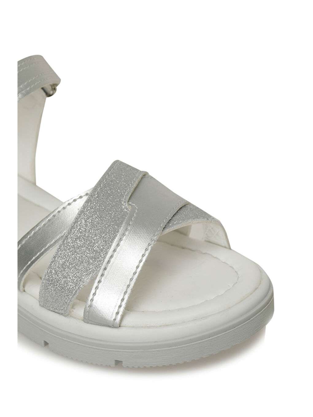 Gri RENTY.F6FX Gümüş Kız Çocuk Sandalet-6