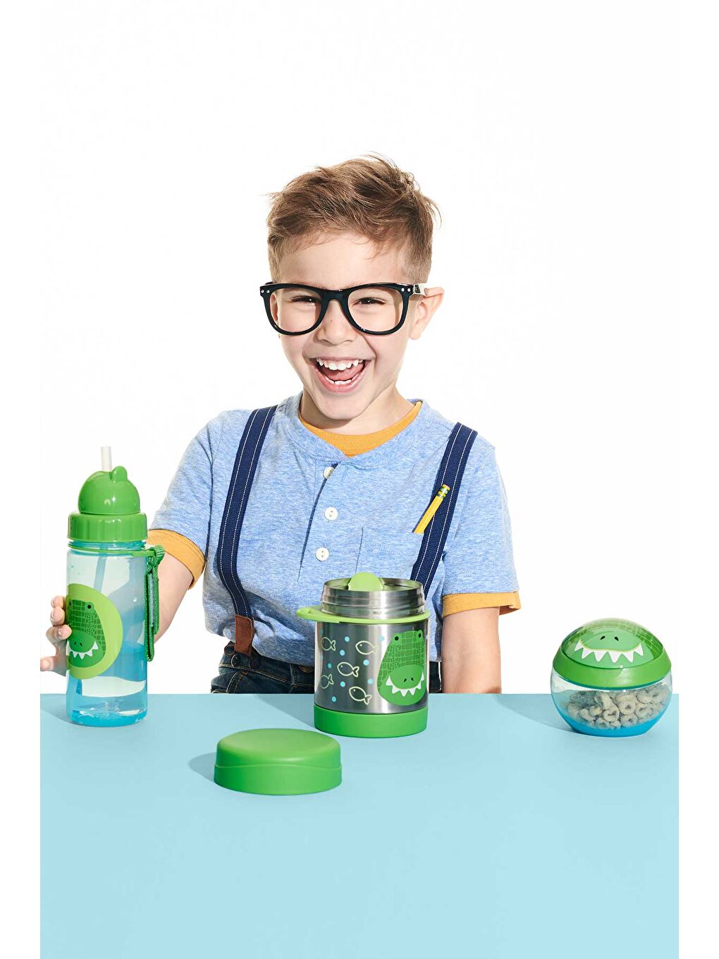 Paslanmaz Çelik Mama Saklama Termosu Seti - Timsah-3