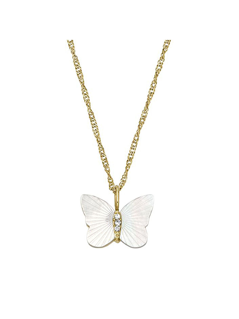 Sarı JF04424-710 Kelebek Kadın Kolye
