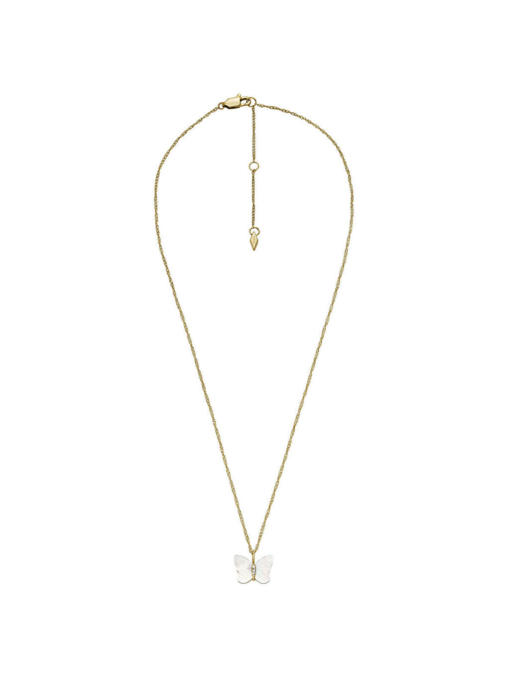 Sarı JF04424-710 Kelebek Kadın Kolye-2