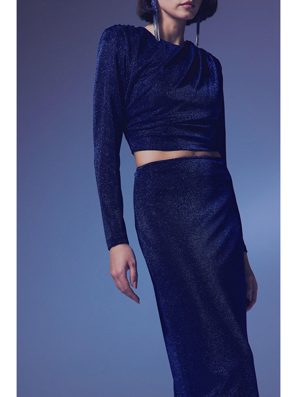 Parlak Kalem Etek - Sax Mavi-5