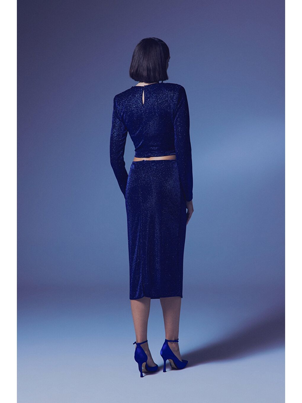 Parlak Kalem Etek - Sax Mavi-6