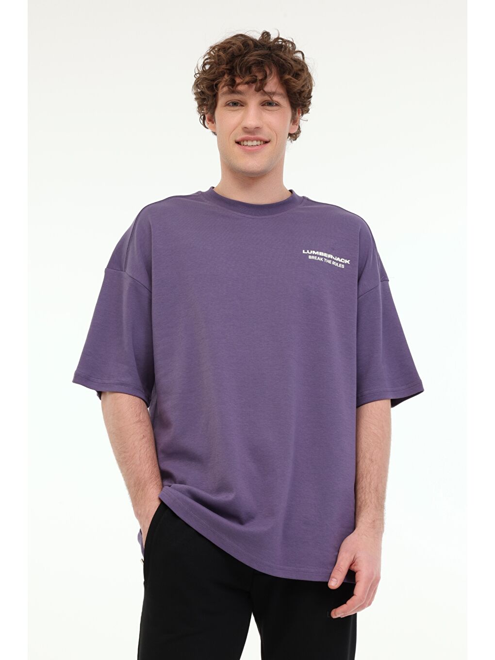 Mor Erkek Kısa Kol Tişört