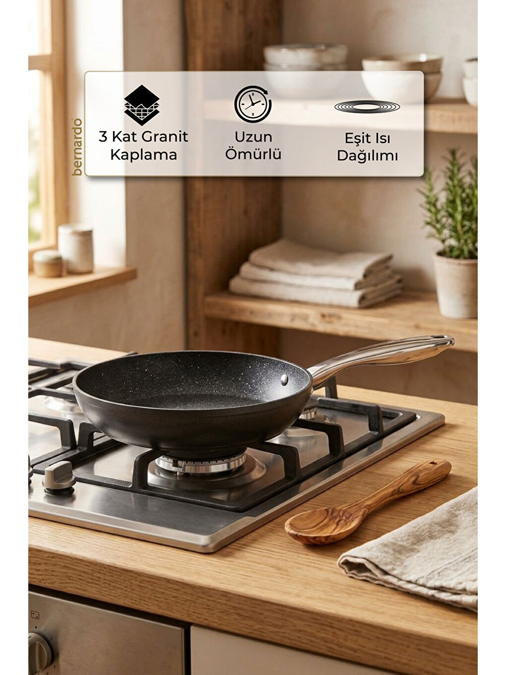 Chef Line Granit Tava Siyah 24cm-4