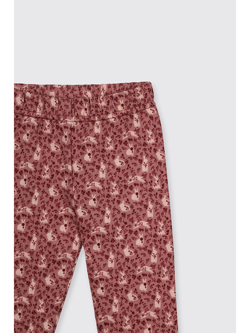 Pembe Kız Bebek Desenli Gül Kurusu Tayt-2