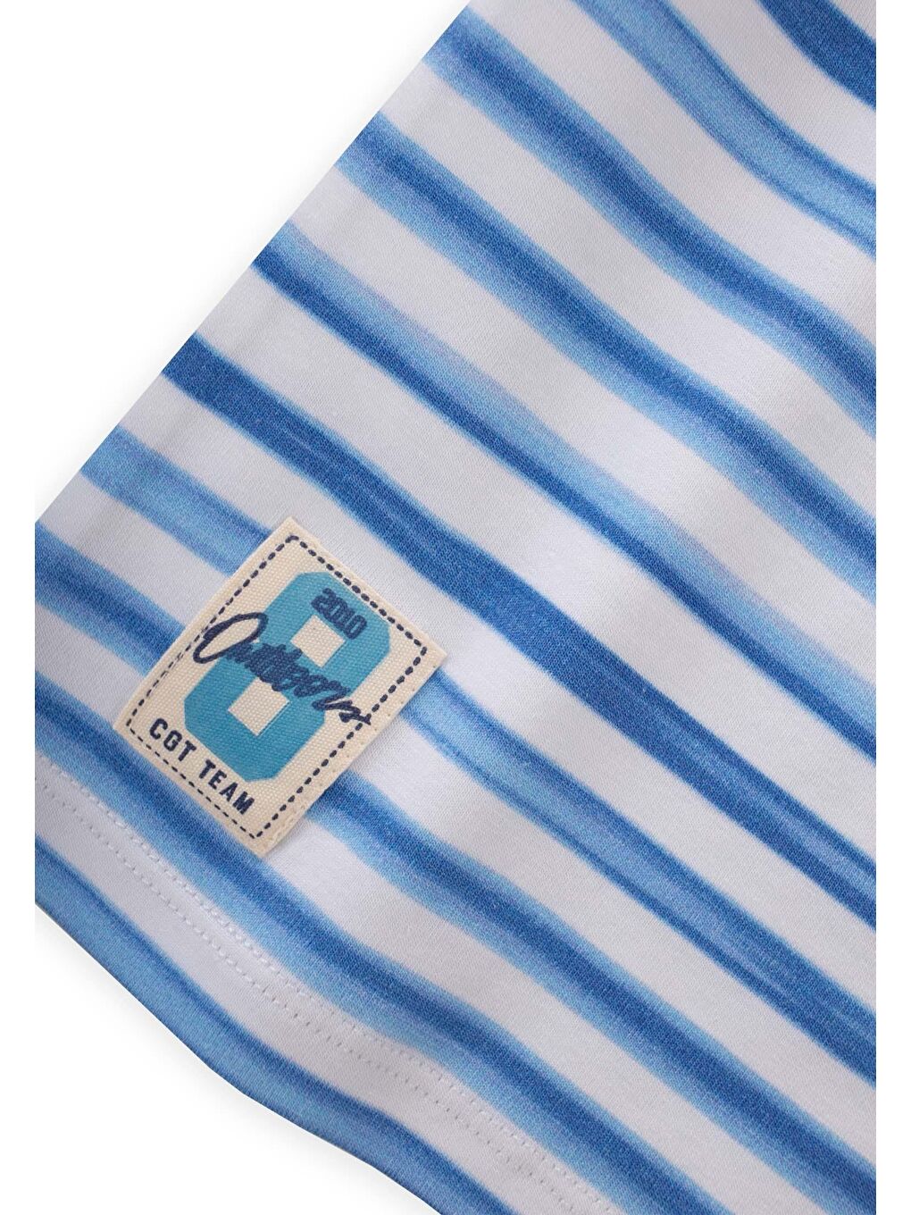 Çizgili Basic Kapri Takım 1-8 Yaş Ekru-2