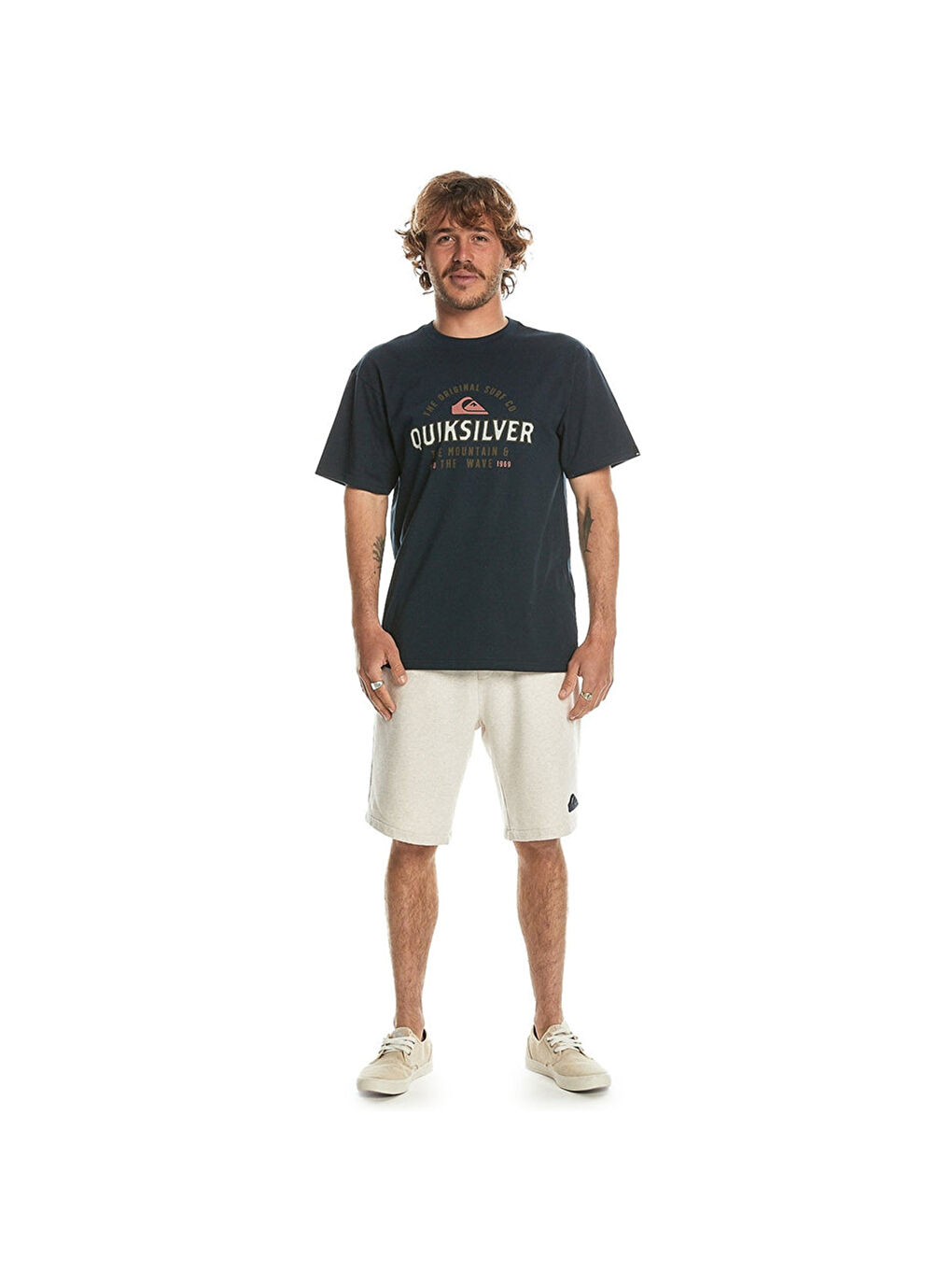 Lacivert Floating Around Erkek Mavi Tişört-2