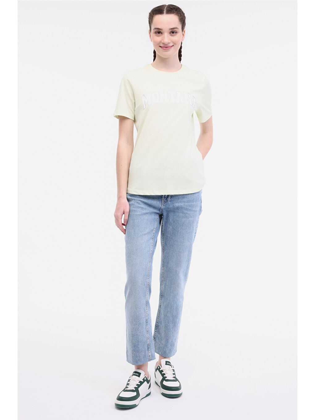 WL MARIANNE 11SSK113 5FX Sarı Kadın Kısa Kol T-Shirt-2